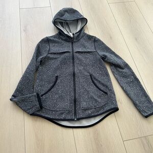 ivivva Lululemon jacket girls size 14 Gray Hooded Full Zip Hoodie like new